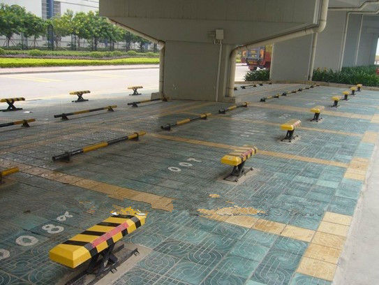25 Inch Yellow Automatic Car Park Locks Parking Space Guard Saver Remote Control